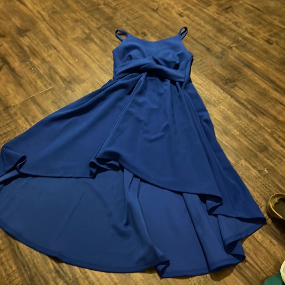 High low royal blue dress